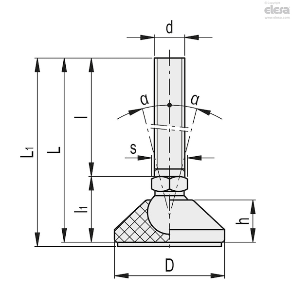 With No-slip Disk, LSX.A-26-10-AS-M10x70